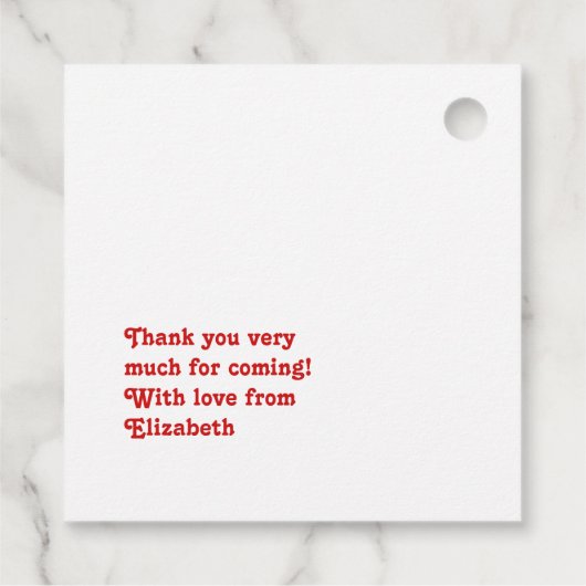 Eine kleine Dusche aus dem Himmel Geschenkanhänger (Rückseite)