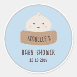 Eine kleine Dusche ist unterwegs Runder Aufkleber