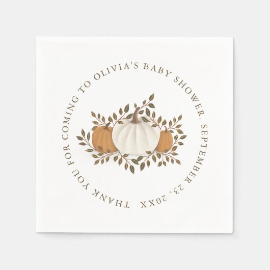 Eine kleine Duschkabine im Kürbisfall Serviette (Vorderseite)