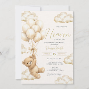 Eine kleine Ecke des Himmels Bär Baby Shower Einla Einladung