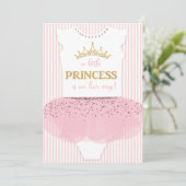Eine kleine Einladung Prinzessin-Babyparty (Stehend Vorderseite)