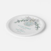 Eine kleine Elefantenjunge Babydusche Pappteller (Schrägansicht)