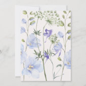 Eine kleine elegante Wildblume Girl Baby Dusche Einladung (Rückseite)