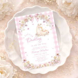 Eine kleine Ente ist auf dem Weg Baby Shower Einladung
