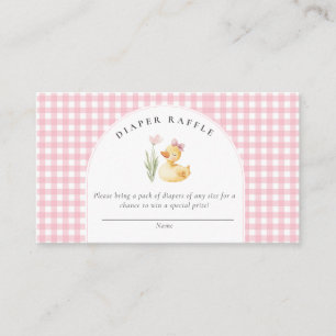 Eine kleine Ente ist auf dem Weg Bow Baby Shower Begleitkarte