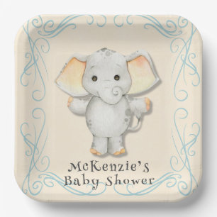 Eine kleine Erdnuss ist auf dem Weg Elefantenbaby  Pappteller