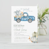 Eine kleine Erdnuss ist auf dem Weg, mit der Baby- Einladung (Stehend Vorderseite)