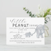 Eine kleine Erdnuss ist unterwegs, eine Babydusche Einladung (Stehend Vorderseite)