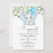 Eine kleine Erdnuss ist unterwegs mit Baby-Dusche Einladung (Vorderseite)