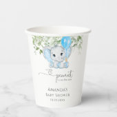 Eine kleine Erdnuss ist unterwegs mit einer Babydu Pappbecher (Vorderseite)