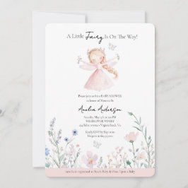Eine kleine Fairy ist auf dem Weg Blush Pink Einladung