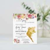 Eine kleine Fee ist auf dem Weg Baby Dusche Gold I (Stehend Vorderseite)