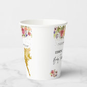 Eine kleine Fee ist auf dem Weg Baby Dusche Gold Pappbecher (Links)