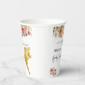 Eine kleine Fee ist auf dem Weg Baby Dusche Gold Pappbecher (Rechts)