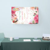 Eine kleine Fee ist auf dem Weg zur Kinderdusche. Banner (Messe)