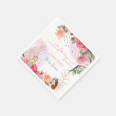 Eine kleine Fee ist auf dem Weg zur Kinderdusche. Serviette (Ecke)