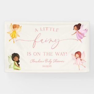 Eine kleine Fee ist unterwegs! Babyparty Banner