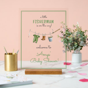 Eine Kleine Fischer-Baby-Party Begrüßung Acrylschild
