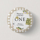 Eine kleine Fischer-Geburtstagsfeier Button (Vorderseite)