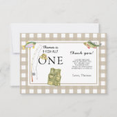 Eine kleine Fischerman Birthday Party Dankeskarte (Vorderseite)