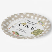 Eine kleine Fischerman Birthday Party Pappteller (Schrägansicht)