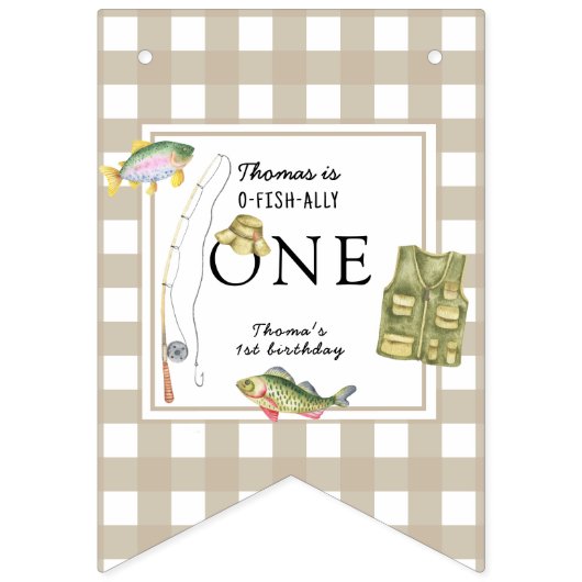 Eine kleine Fischerman Birthday Party Wimpelkette (Zweite Fahne)