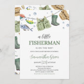 Eine kleine Fisherman Baby-Dusche Einladung (Vorne/Hinten)