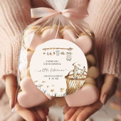 Eine kleine Fisherman Watercolor Babydusche Runder Aufkleber