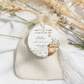 Eine kleine Fisherman Watercolor Babydusche Runder Aufkleber