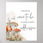 Eine kleine Fungi-verzauberte Mushroom-Umschlagsta Poster (Vorne)