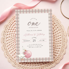 Eine kleine Gans | Baby mit rosa Schleife 1. Gebur