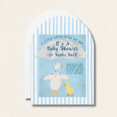 Eine kleine Gans ist unterwegs eine Babydusche Einladung