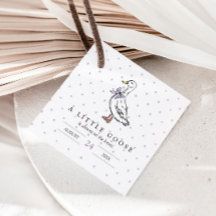 Eine kleine Gans lila Punkte Babyparty