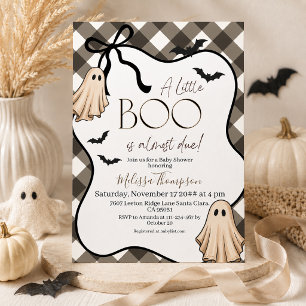 Eine kleine Geist ist fast fällig Halloween-Baby-P Einladung