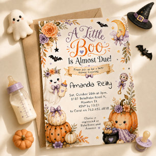 Eine kleine Geist ist fast fällig Halloween-Baby-P Einladung