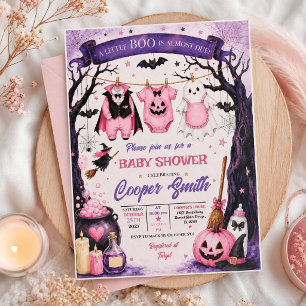 Eine kleine Geist ist fast fällig Halloween-Baby-P Einladung