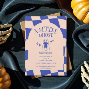 Eine kleine Geister-Retro-Halloween-Baby-Party Einladung