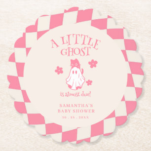 Eine kleine Geister-Retro-Halloween-Baby-Party Untersetzer