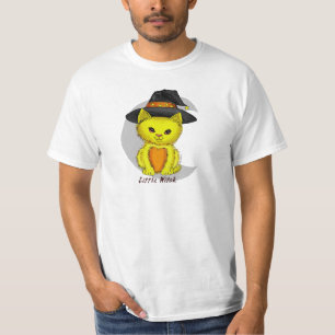 Eine kleine gelbe Katze Hexe T - Shirt