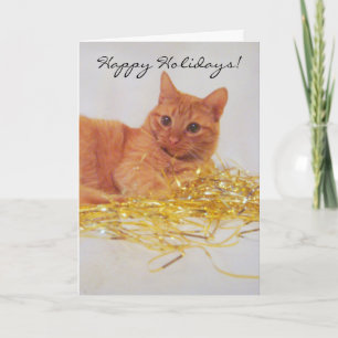 Eine kleine glitzernde Weihnachtsgrußkarte für Kat Feiertagskarte