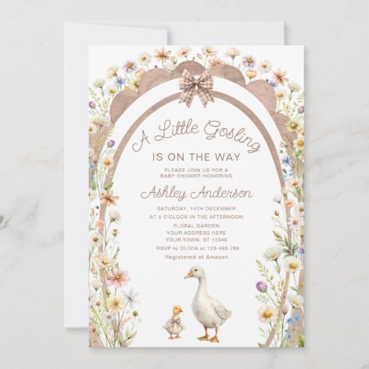 Eine kleine gosling-neutrale Bläserdusche Einladung (Vorderseite)