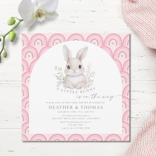 Eine kleine Häschen-Rosa-Regenbogen-Baby-Party-Ein