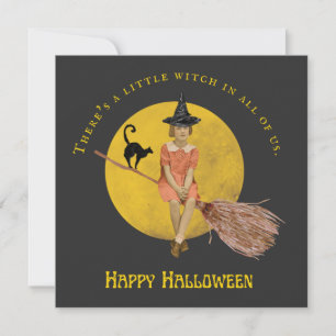 Eine kleine Hexe in uns allen Halloween-Flatcard