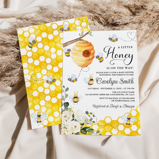 Eine kleine Honey Bee Baby Dusche Einladung