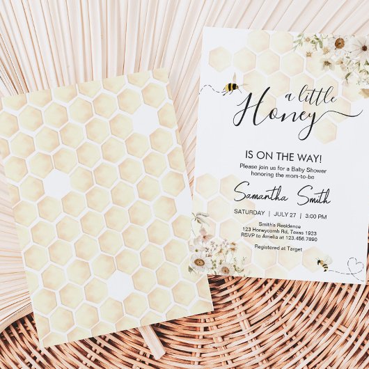 Eine kleine Honey Bee Baby Dusche Einladung