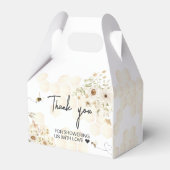 Eine kleine Honey Bee Baby Dusche Geschenkschachtel (Rückseite)