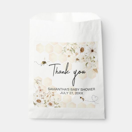 Eine kleine Honey Bee Baby Dusche Geschenktütchen (Vorderseite)