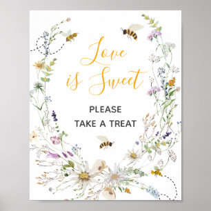 Eine kleine Honey Bee Baby Dusche Liebe ist süß Poster