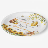 Eine kleine Honey Bee Baby Dusche Pappteller (Schrägansicht)