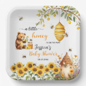Eine kleine Honey Bee Baby Dusche Pappteller (Vorderseite)